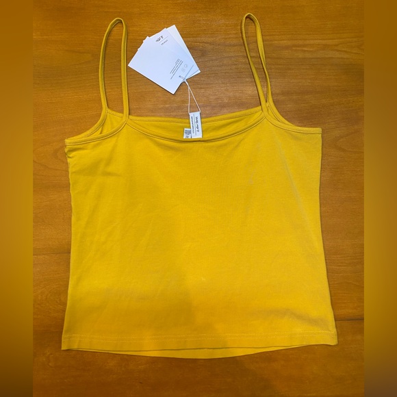 NWT & Other Stories Yellow Cotton Blend Tank - Picture 3 of 4